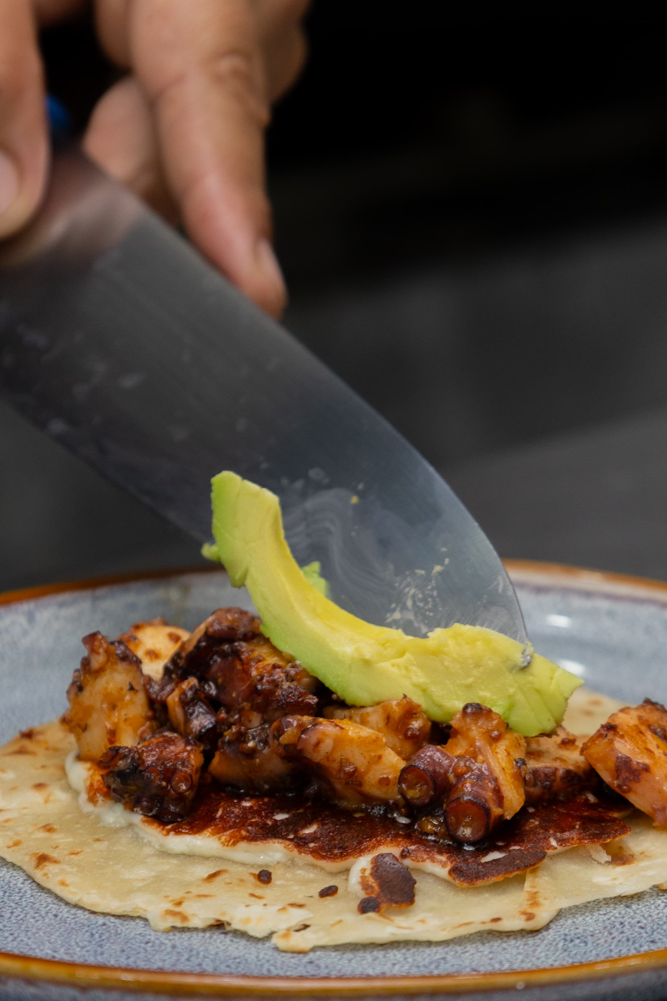 Detalle gastronomico con camaron